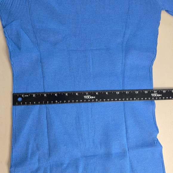 Koinshha Sweater Dress Women's XL Blue Slim Fit Long Sleeve Pullover Round Neck - Picture 10 of 16